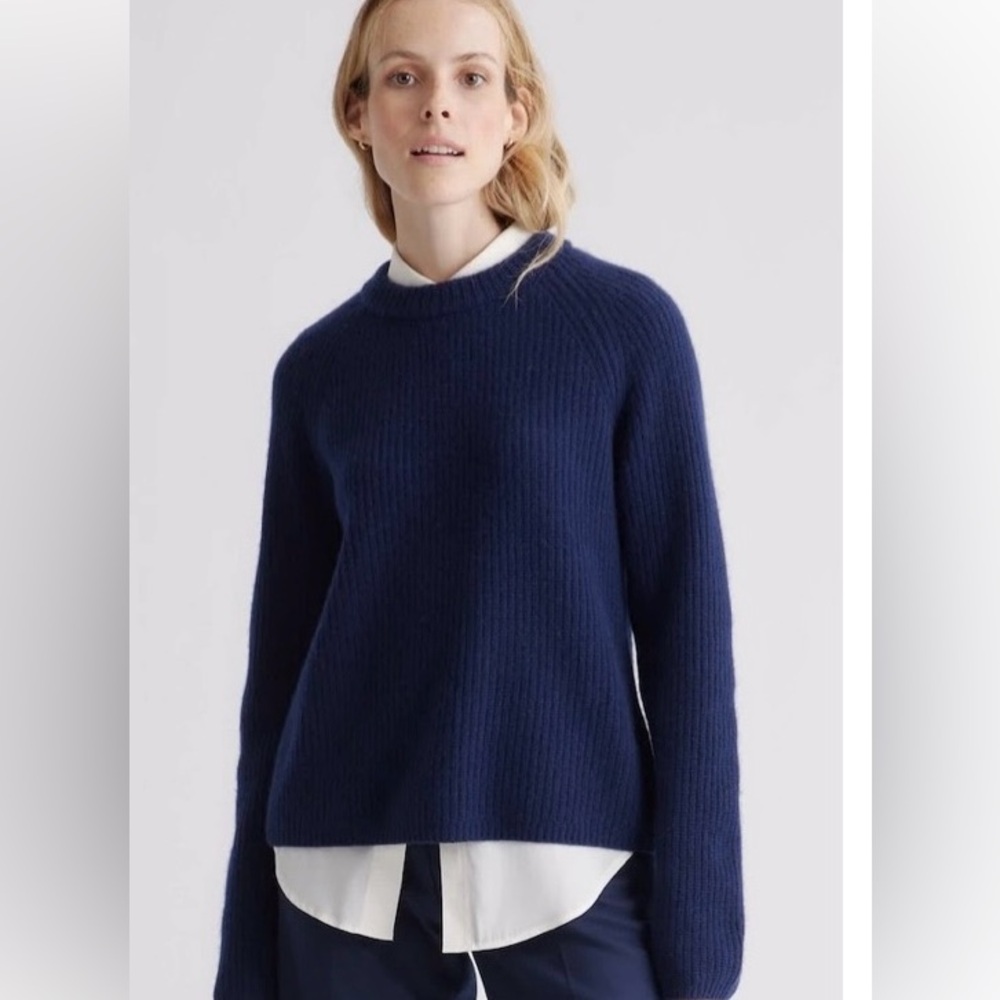 NWOT Quince Mongolian Cashmere Fisherman Crewneck Sweater 100% Cashmere - Small